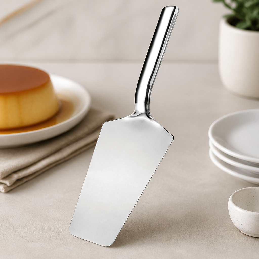 Commercial Stainless Steel Flan Server with Large Head 10 Inch