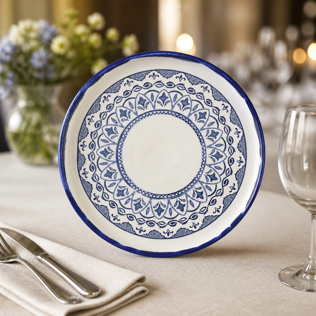 Commercial 210mm Walled Plates for Mediterranean Dishes 6 Pack