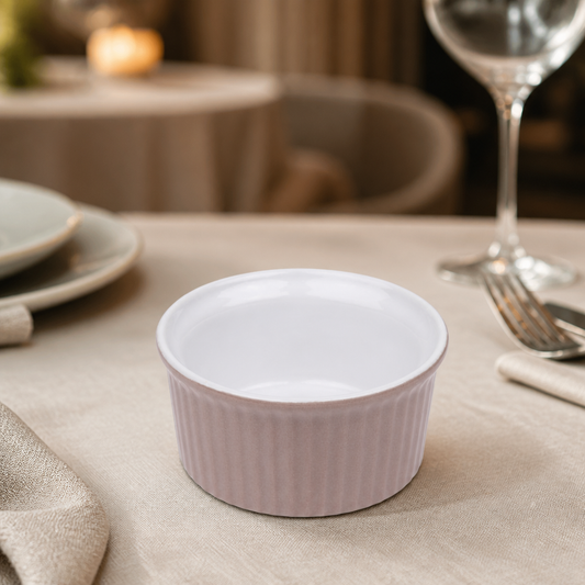 Commercial pastel grey souffle dishes 70ml 12 pack