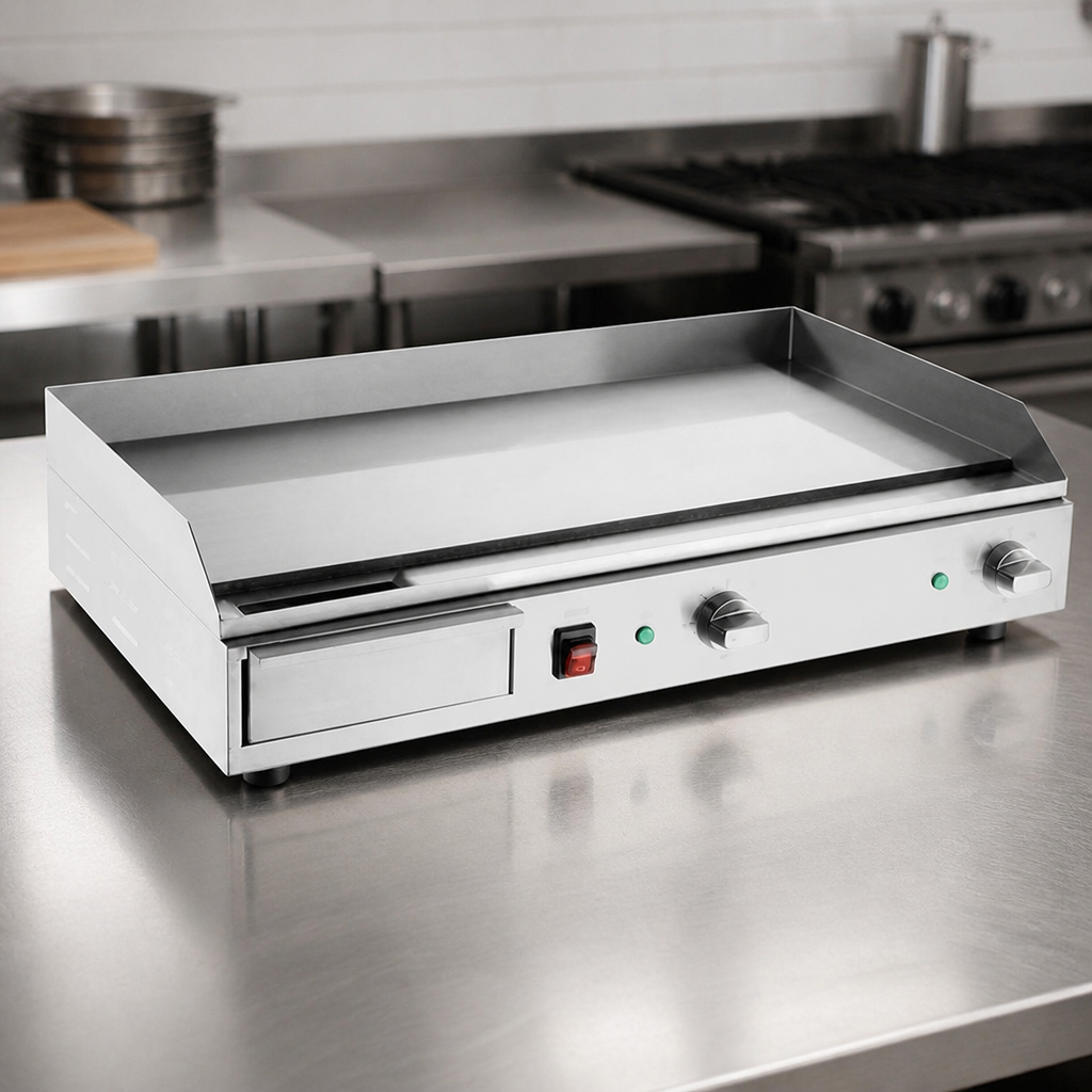 Commercial Extra Wide Electric Griddle Steel Plate 738x330mm