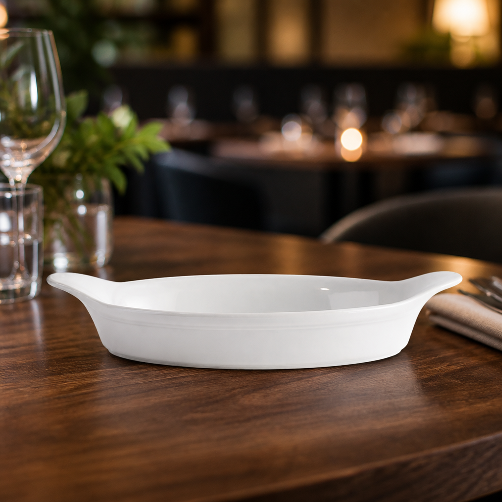 Commercial Oval Eared Dishes 224ml 6 Pack Catering Tableware