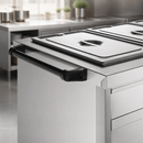 Commercial Hot Cupboard Additional Push Bar 670mm Stainless Steel