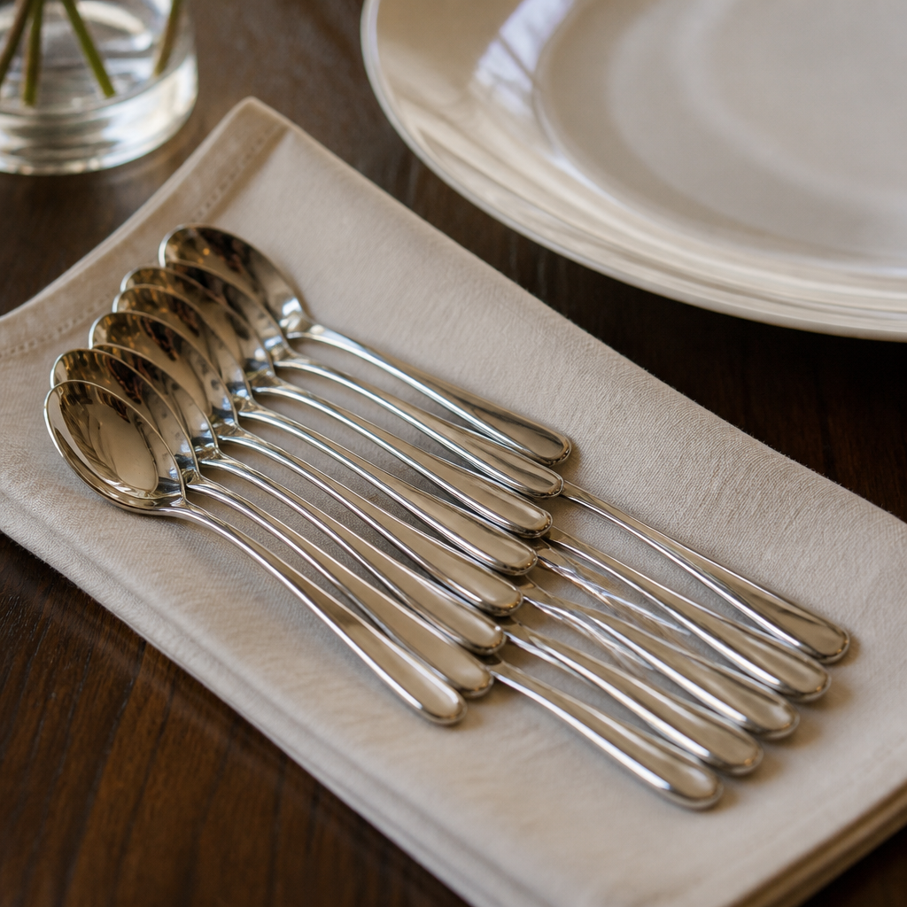 Set of 12 commercial demitasse spoons for coffee service