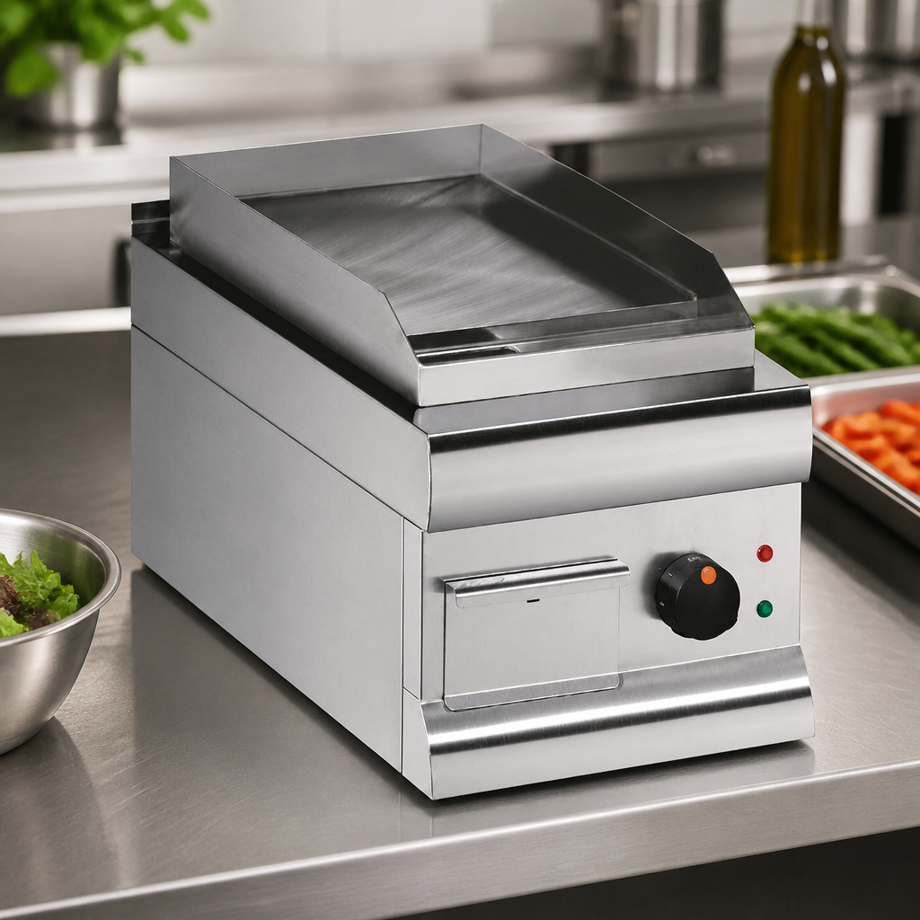 300mm Wide Commercial Electric Griddle Steel Plate Cooking Equipment