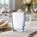 Commercial Glass Mugs 320ml - Set of 6 Heat-Resistant Mugs
