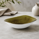Commercial Stonecast Plume Olive Triangle Bowls 21oz 12 Pack