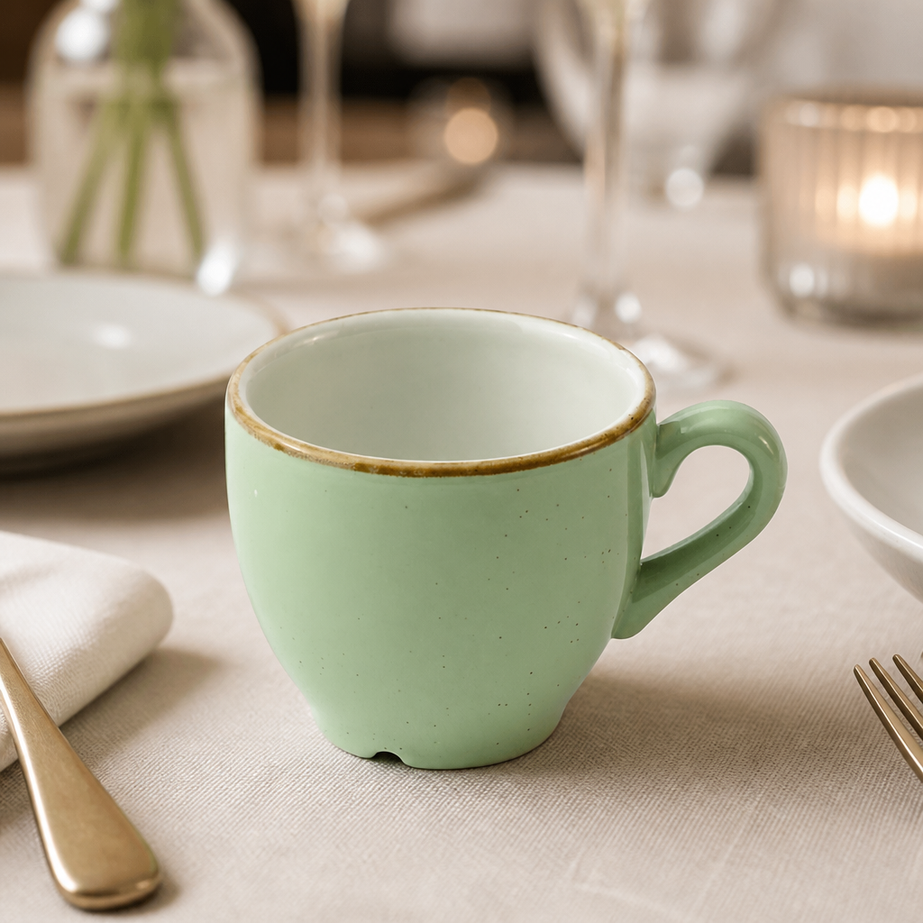 Green 103ml commercial espresso cups 12 pack