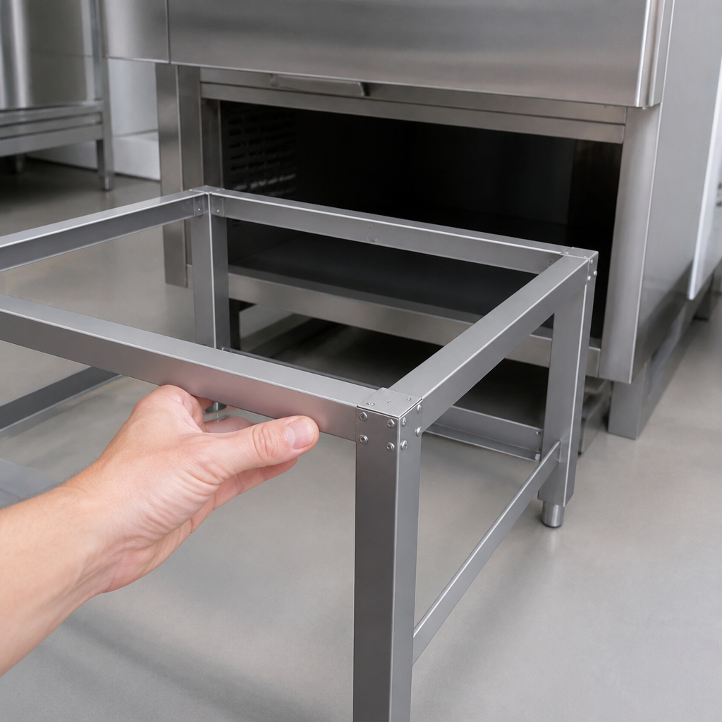 Commercial 1/1 GN Stand with Adjustable Legs in Stainless Steel