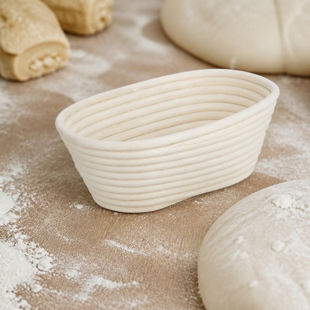Commercial Rattan Proving Basket 220x80mm for bread making