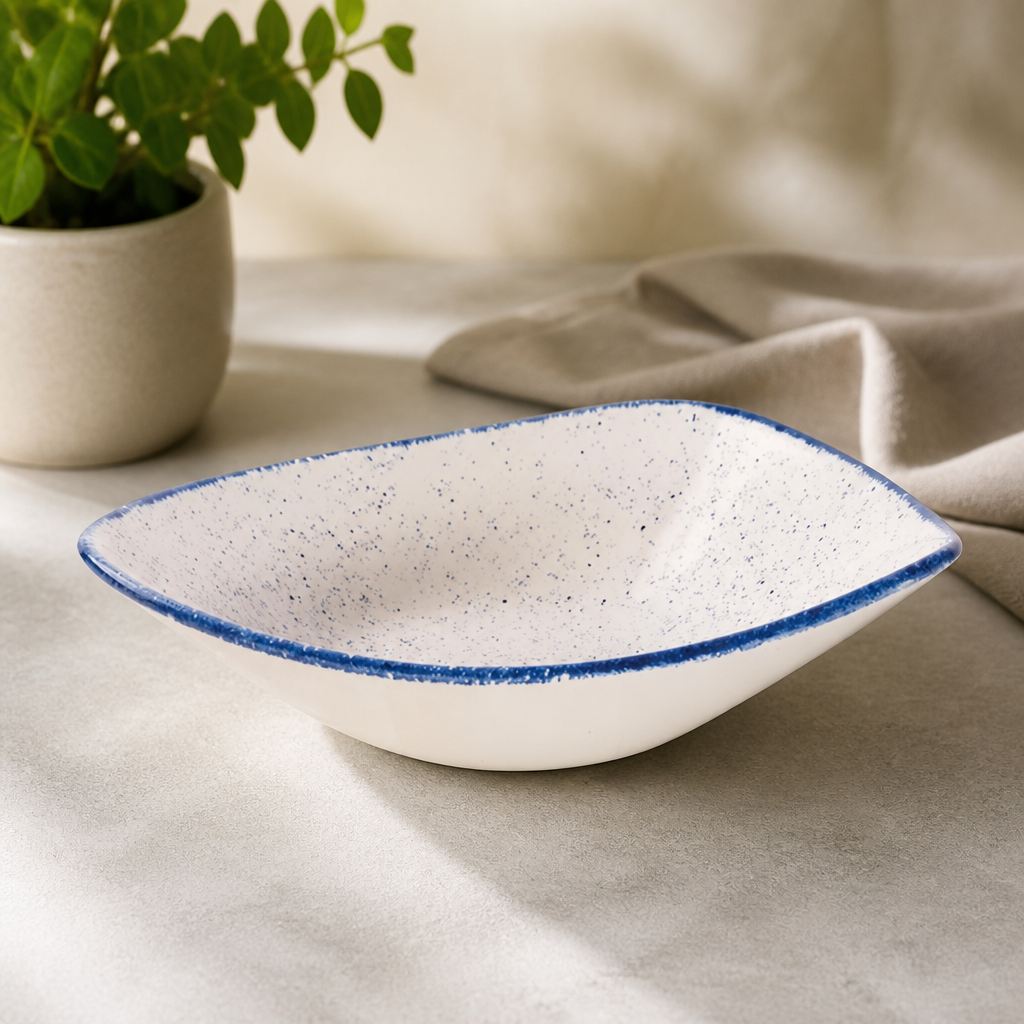 Commercial Triangle Bowls Indigo Blue 235mm 12 Pack