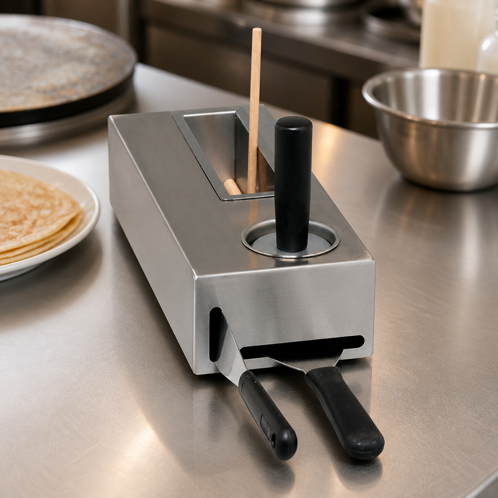 Commercial Crepe Accessory Kit with Stainless Steel Storage Box