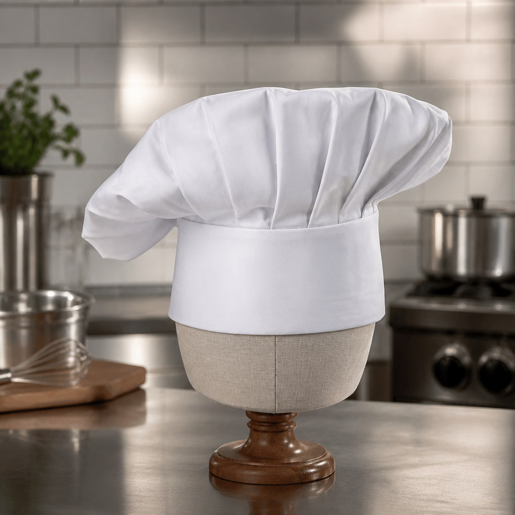 Chef Hat with Adjustable Strap for Kitchen Use