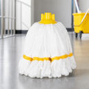 Microfibre Mop Head Yellow Stripe 150g for Commercial Cleaning