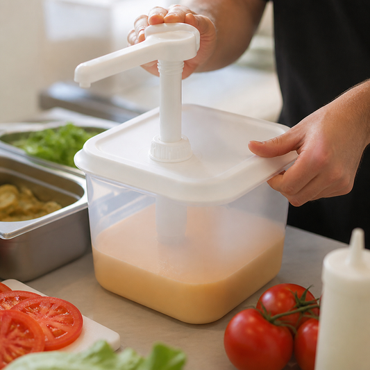 Commercial Sauce Dispenser with Pump 2.6L Squeeze Bottle