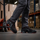 Premium Metal-Free Trainers with ESD Protection, S1 SRC Slip Resistance, and Durable Construction in Black/Red