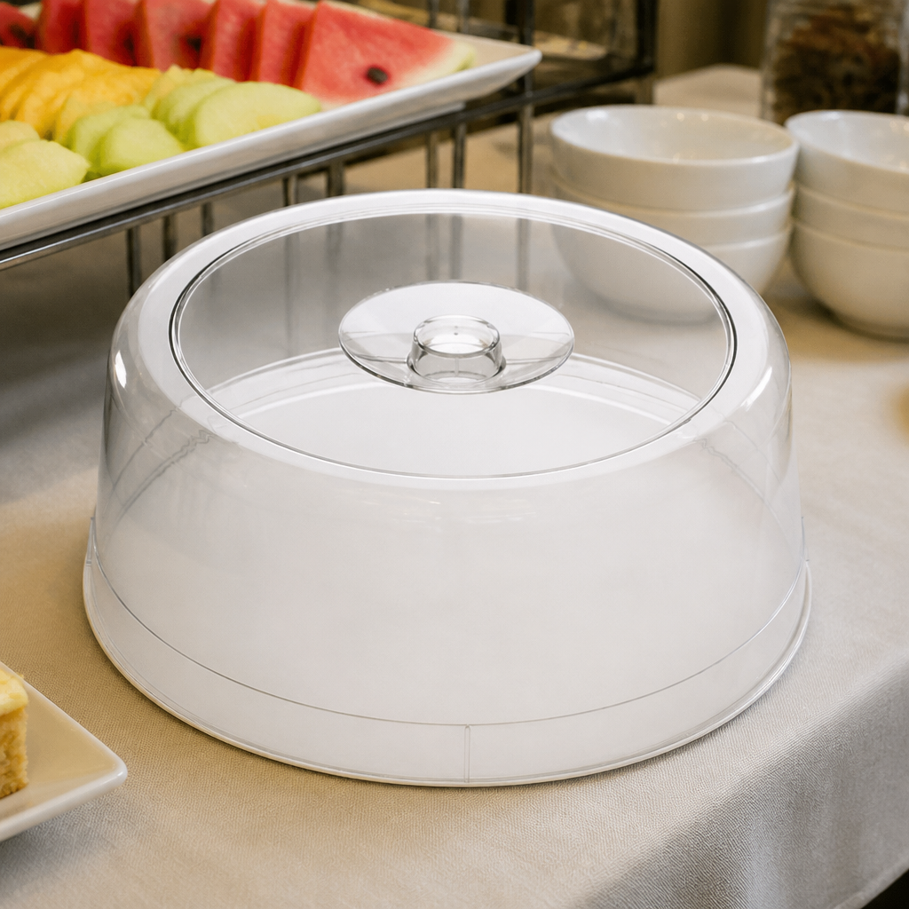 Commercial Round Cake Platter Lid 300mm Plastic Food Cover