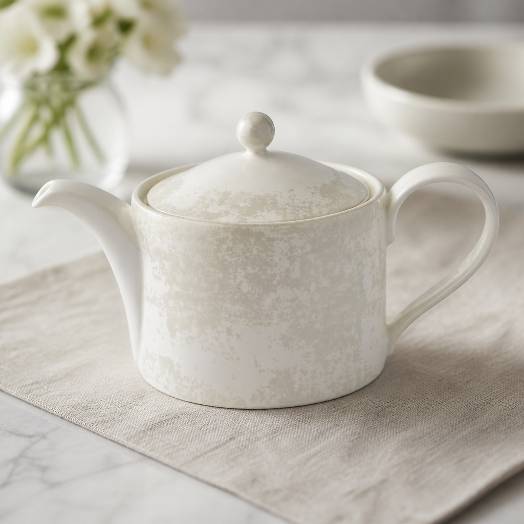 Crushed Velvet Pearl Charnwood Teapot 500ml for Catering