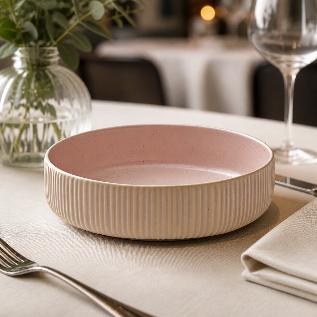 Commercial Nara Rosé Bowls 210mm 6 Pack Microwave Safe
