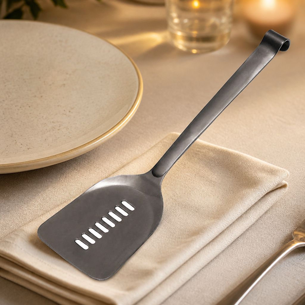 Commercial Black Spatulas 280mm Pack of 10 for Catering