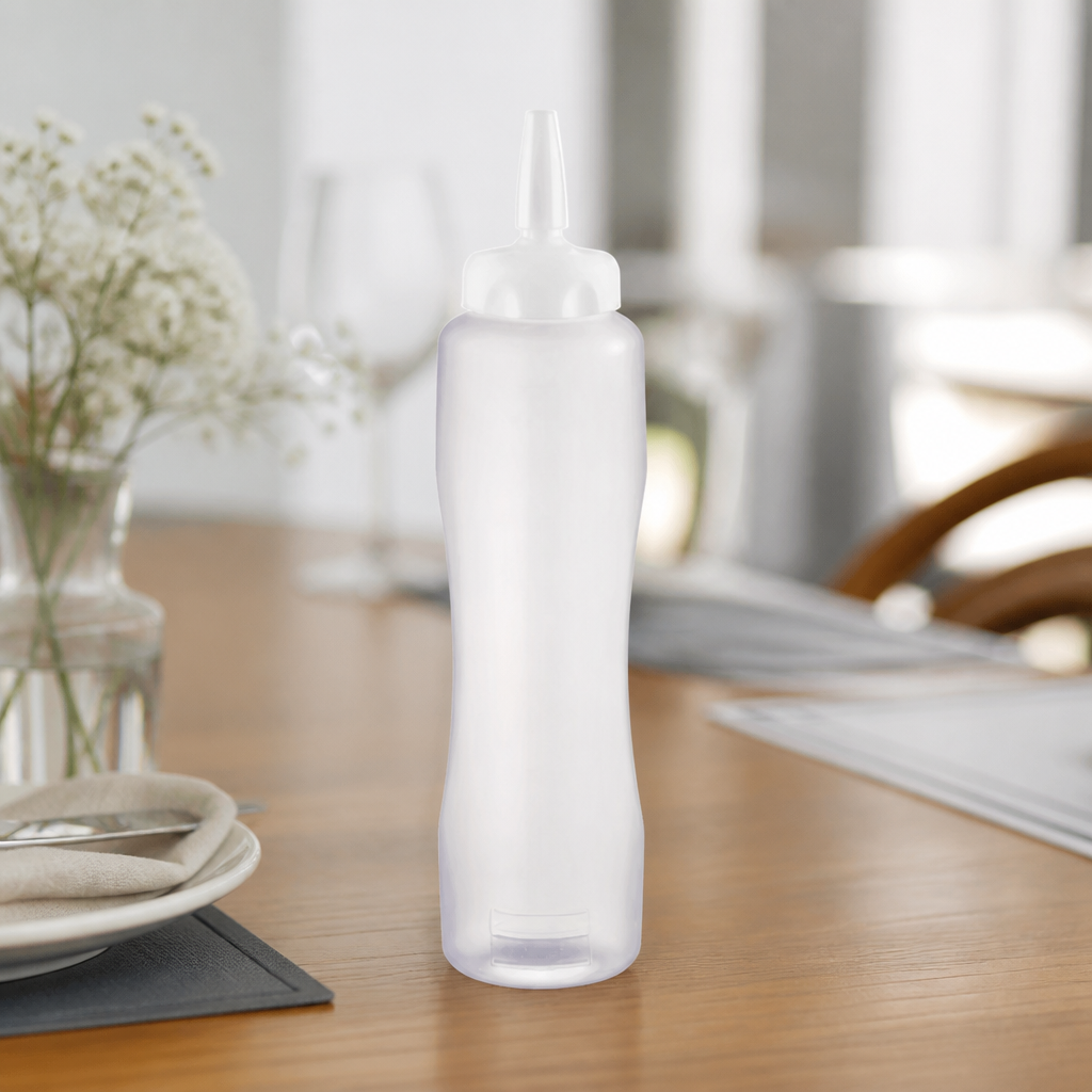 1Ltr Clear Squeeze Sauce Bottle for Commercial Use