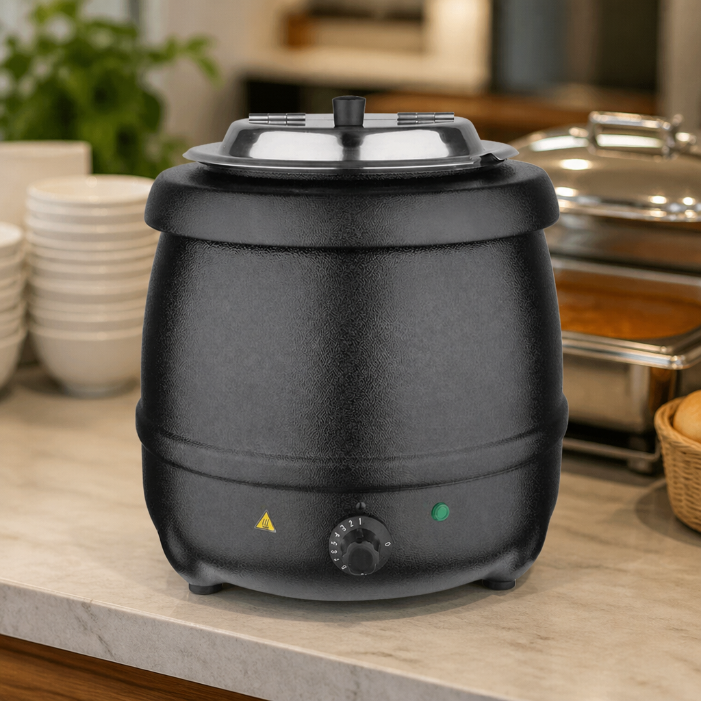 Commercial Soup Kettle 10Ltr Black for Catering Use