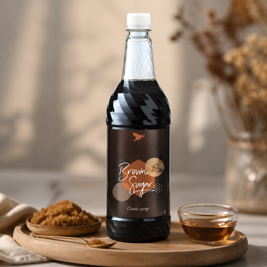 Commercial Brown Sugar Syrup 1L for beverages and desserts