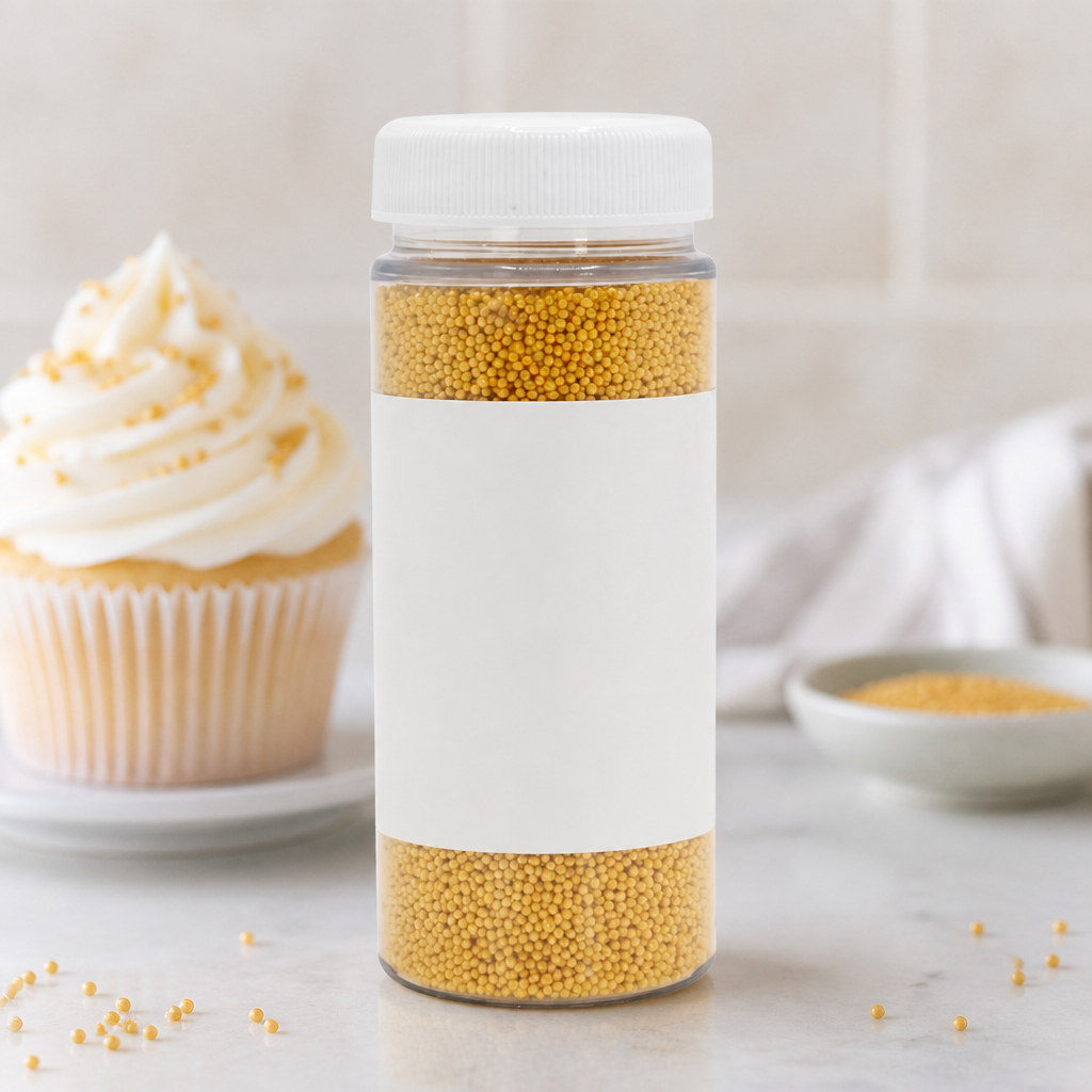Gold Nonpareils Sugar Pearls Cake Decorations 100g