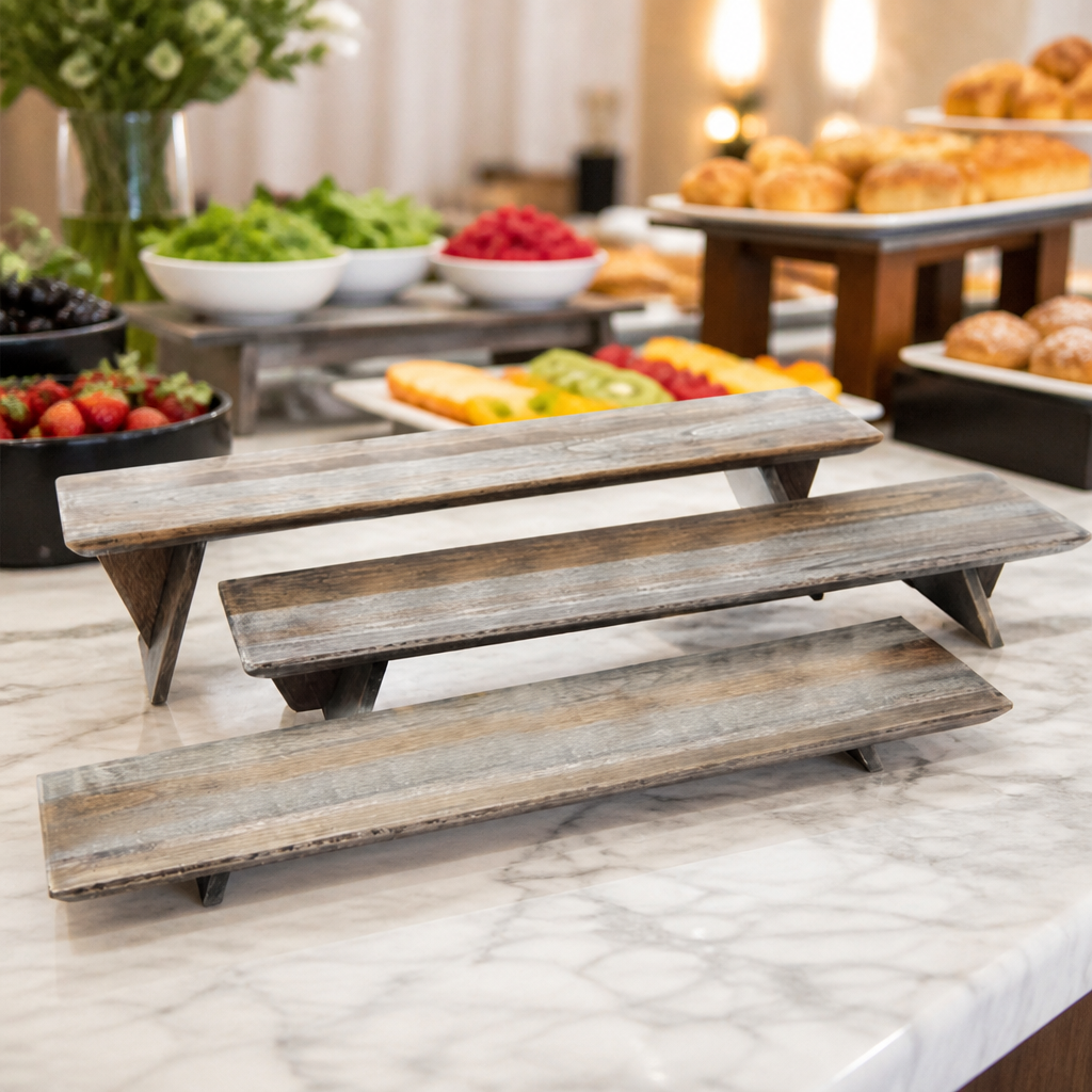 Three Piece Commercial Riser Set in Ash Grey 584mm