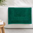 Commercial Cotton Bath Mat 700g/m² Dark Green Grecian Design