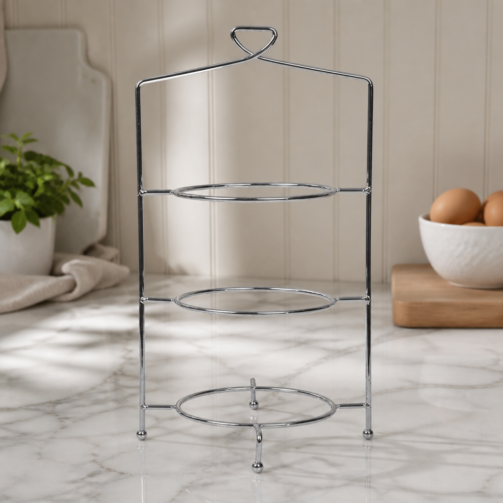 Commercial Three Tier Cake Stand 260mm Stainless Steel