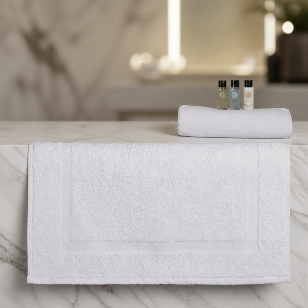 Commercial Cotton Bath Mat 500x760mm for hospitality venues