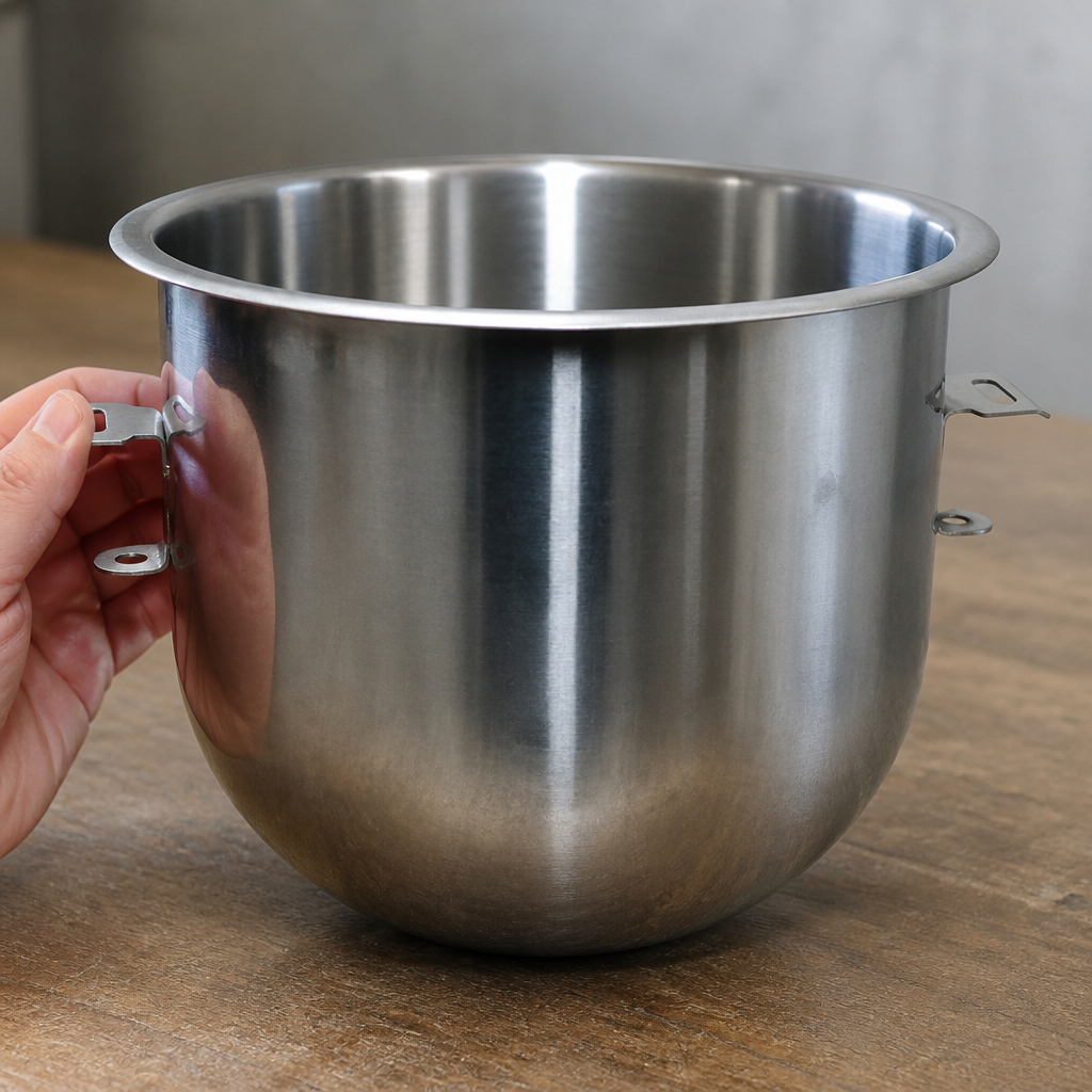 Commercial stainless steel bowl assembly for mixers 310mm height
