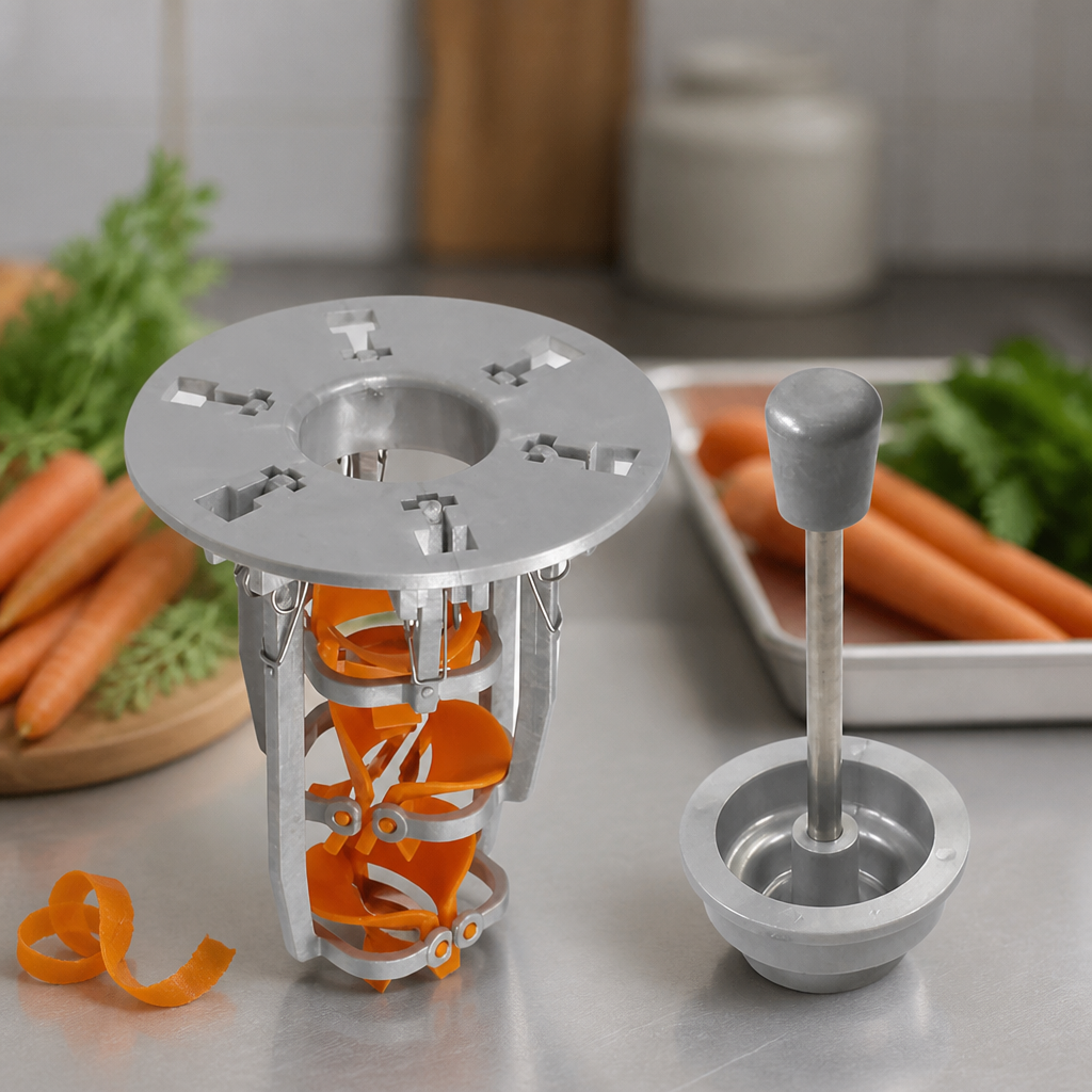 Commercial carrot peeler with stand for efficient food preparation