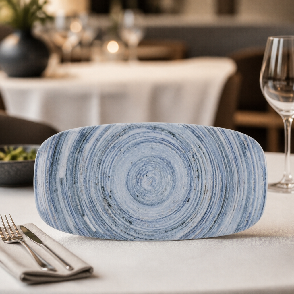 Commercial Chef's Oblong Plates 298x153mm - 12 Pack