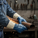 Premium Long Safety Cuff Gloves with Nitrile Coating for Enhanced Durability and Flexibility