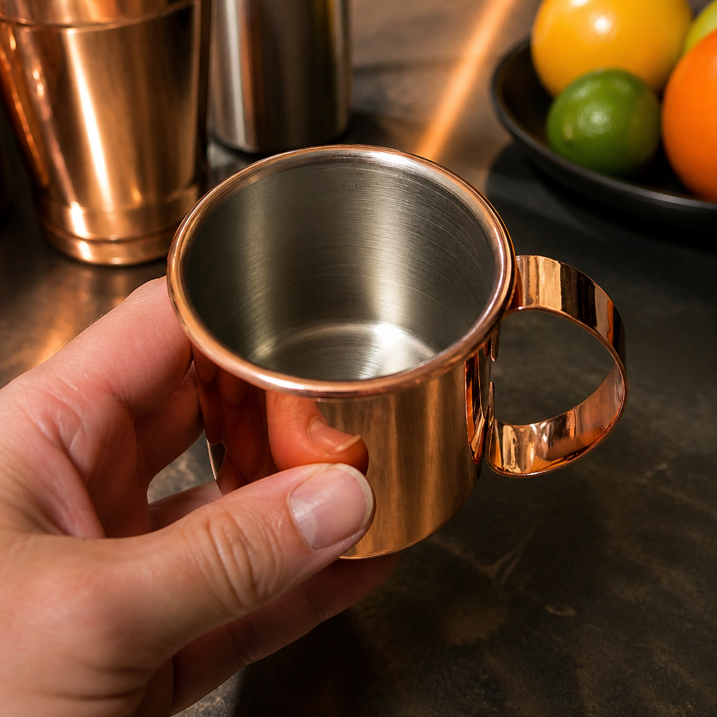 Commercial Copper Double-Ended Jigger 25ml/50ml Measure