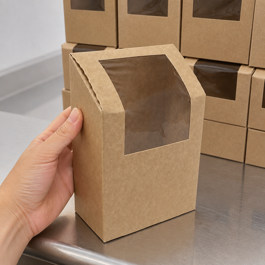 Commercial Baguette and Sandwich Containers with PET Window 500 Pack
