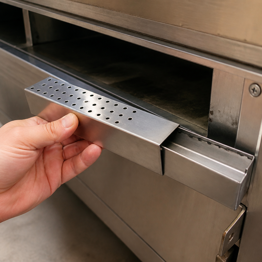 Commercial steam troughs for mini deck ovens - 3 pack