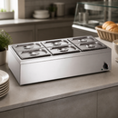 Commercial Bain Marie 6x GN 1/4 Pans 750W Dry Heat