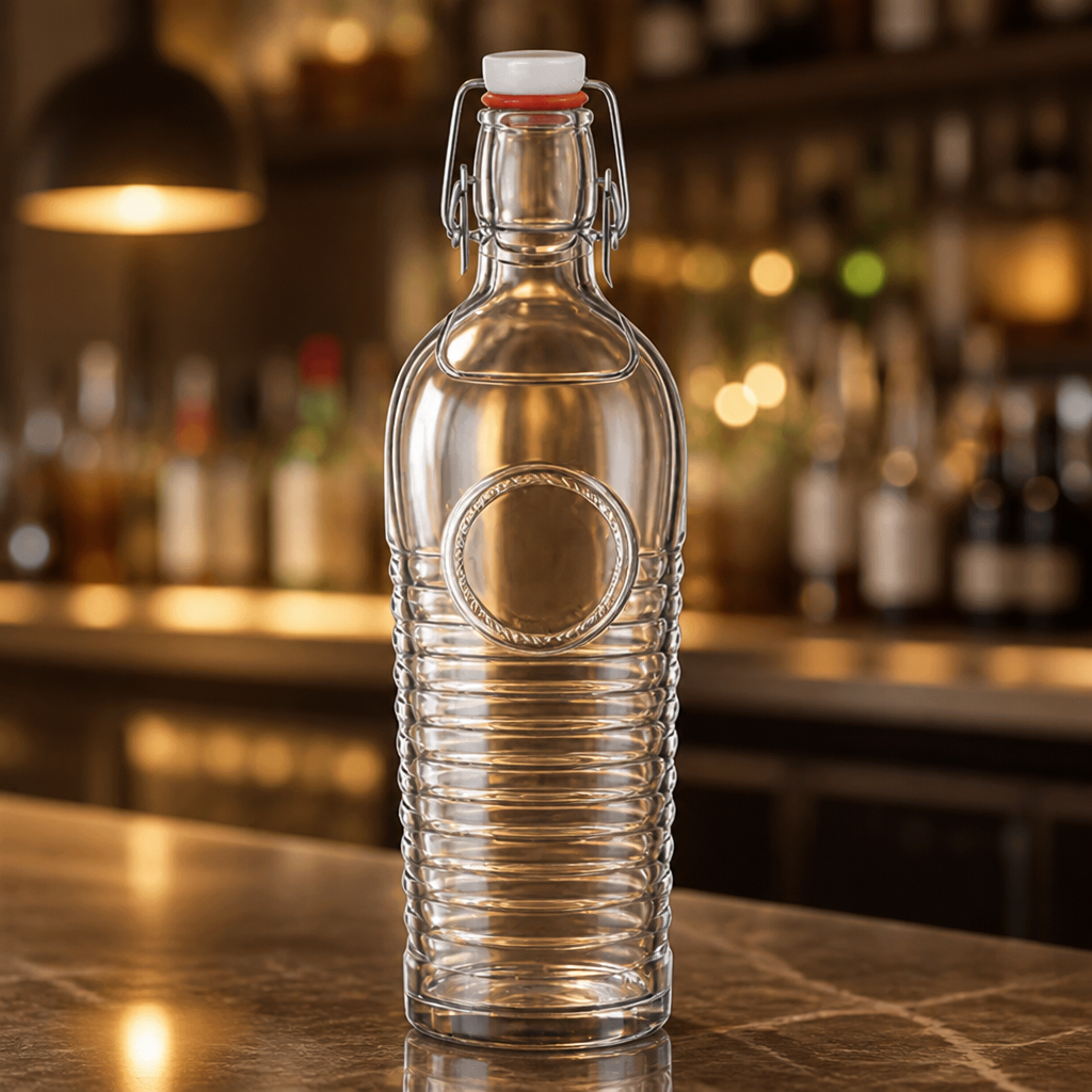 1.2L vintage style glass swing top bottles - 6 pack