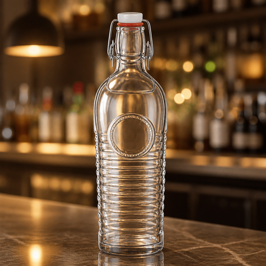 1.2L Glass Swing Top Bottles - Vintage Style - 6 Pack