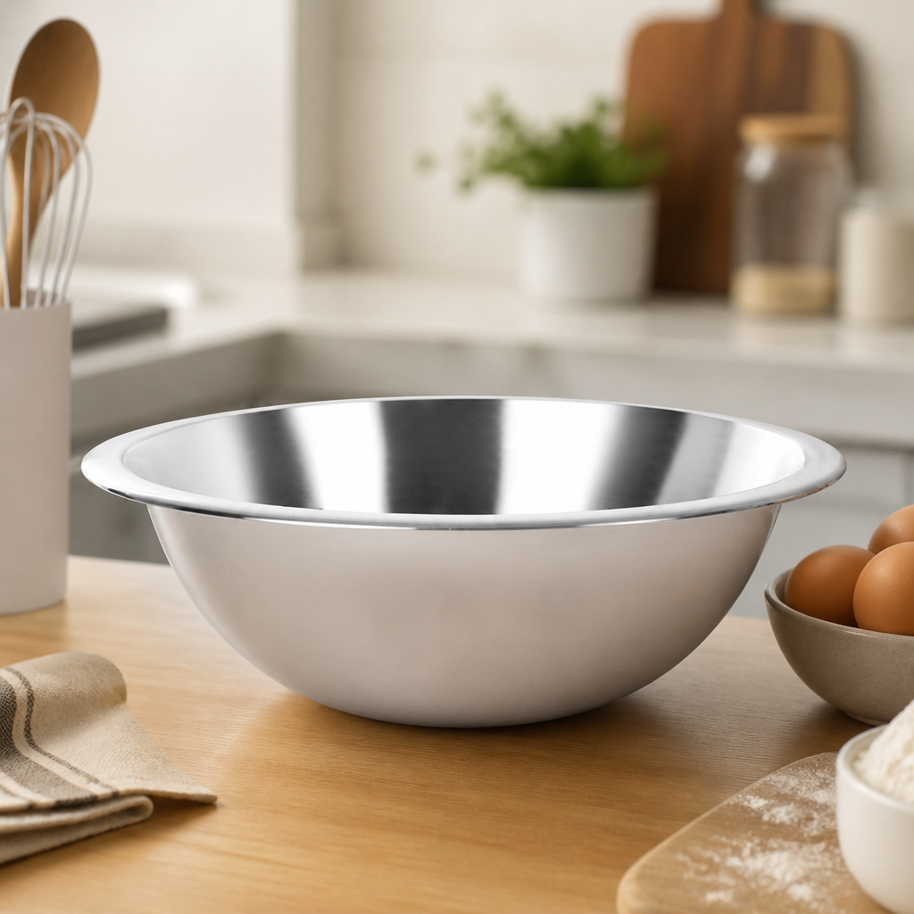 1Ltr Commercial Stainless Steel Mixing Bowl Stackable Design
