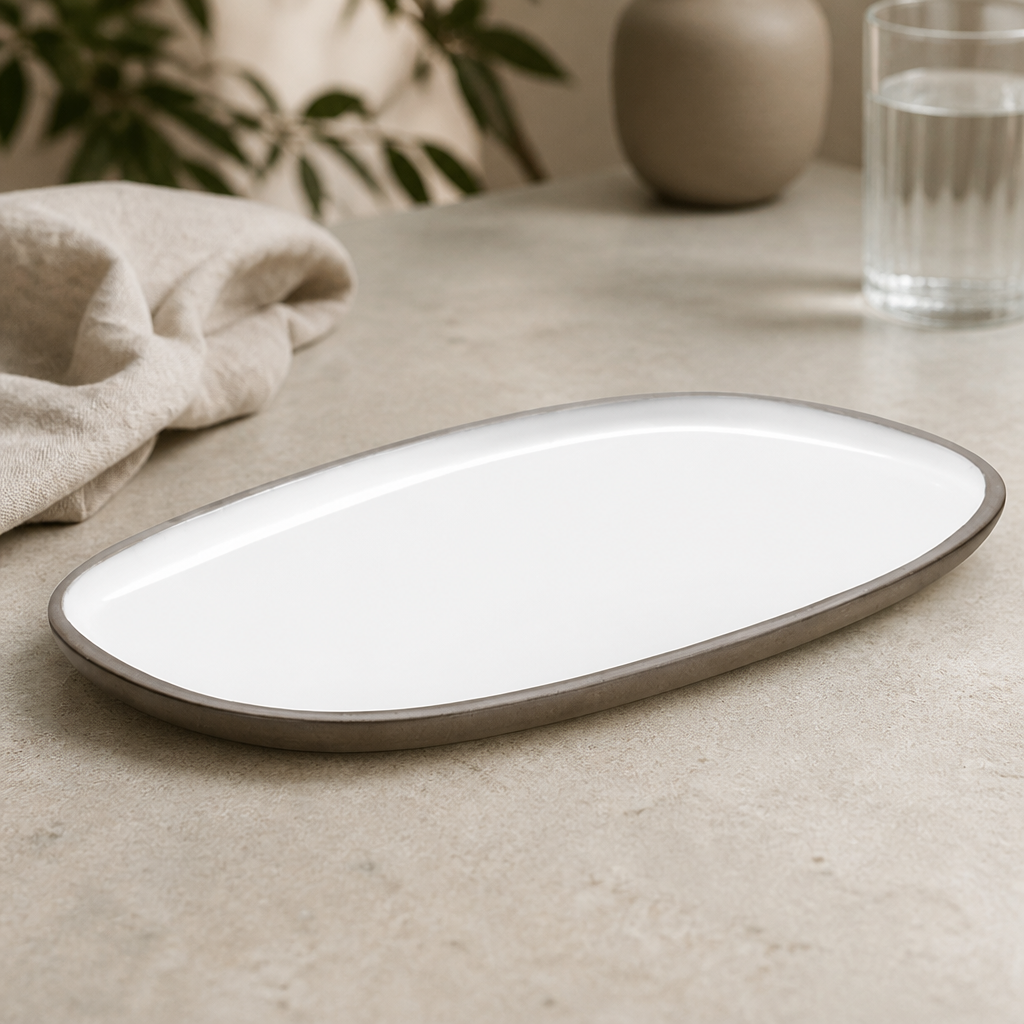 Commercial Oval Platters 300x180mm Stoneware 2 Pack