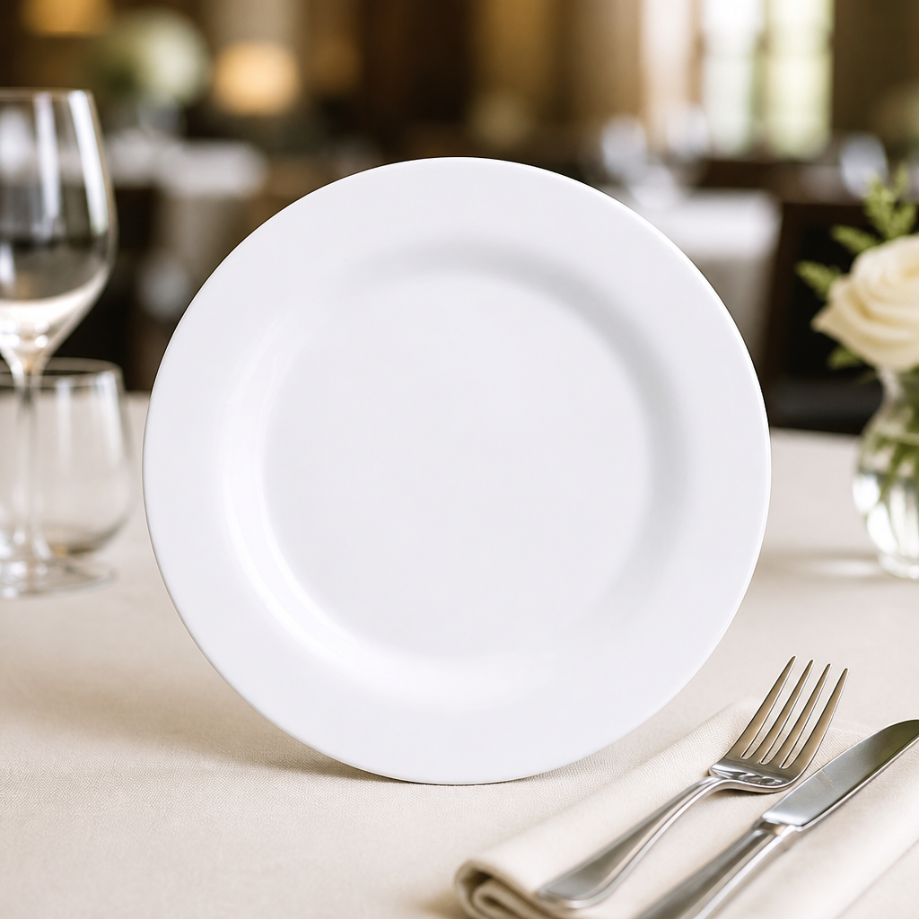 Commercial Opal Glass Plates 275mm - 12 Pack Dining Set