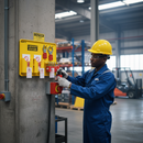 Premium 5 Padlock Lockout Station with Safety Padlocks and Vinyl Coated Hasps for Lockout Tagout Procedures