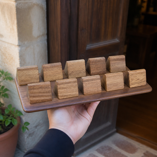 Commercial Table Number Signs Set of 10 Acacia Wood Holders