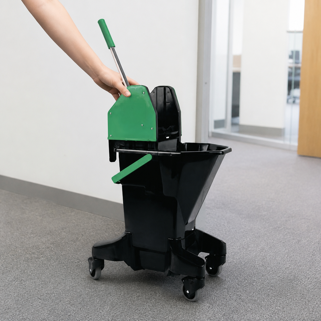 Commercial Mop Bucket and Wringer 16L Recycled Plastic Green