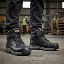 Premium Heavy Duty Leather Safety Boots with Steel Midsole and Toe Cap for All-Day Comfort in Sizes 6-13