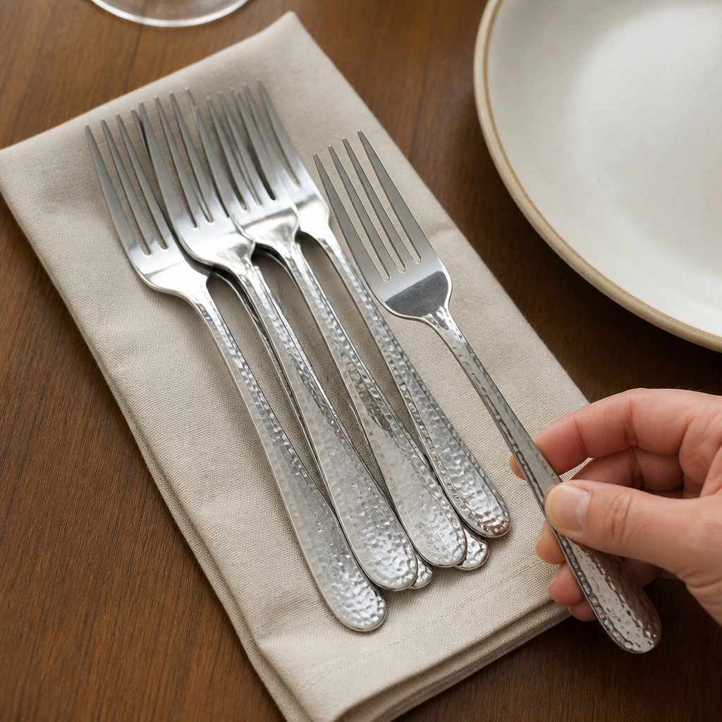 Commercial stainless steel table forks 12 pack high polish finish