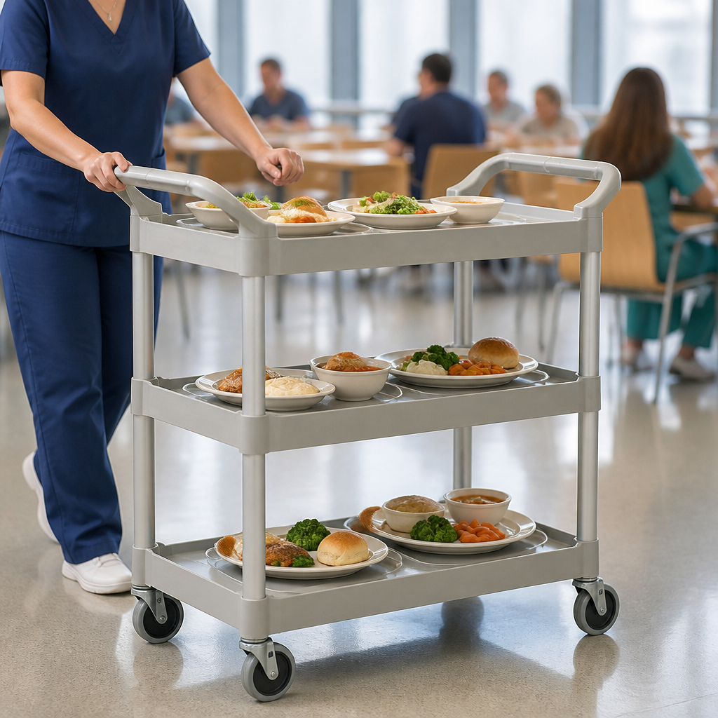Commercial Utility Cart with 90.7kg capacity and durable design